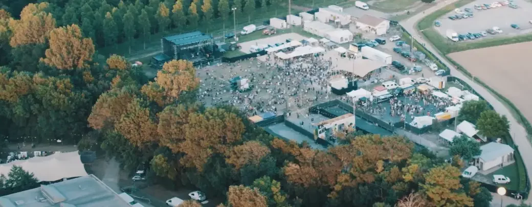Photo drone du festival